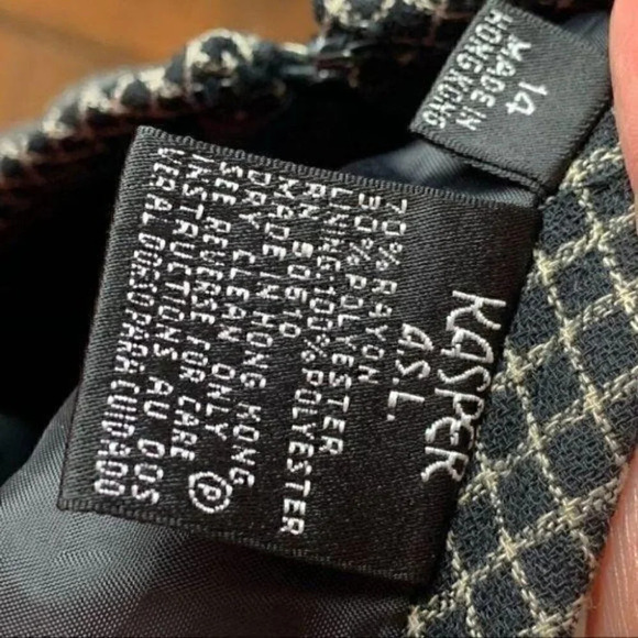 Kasper pencil skirt size 14 grid check career - Picture 7 of 8